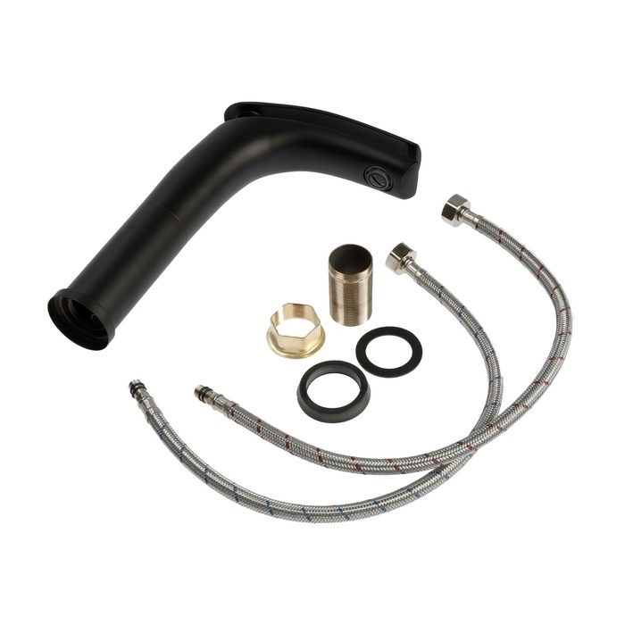 Смеситель для раковины ZEIN Z3796, дизайнерский, однорычажный, картридж 35 мм, черный Смеситель для раковины ZEIN Z3796, дизайнерский, однорычажный, картридж 35 мм, черный