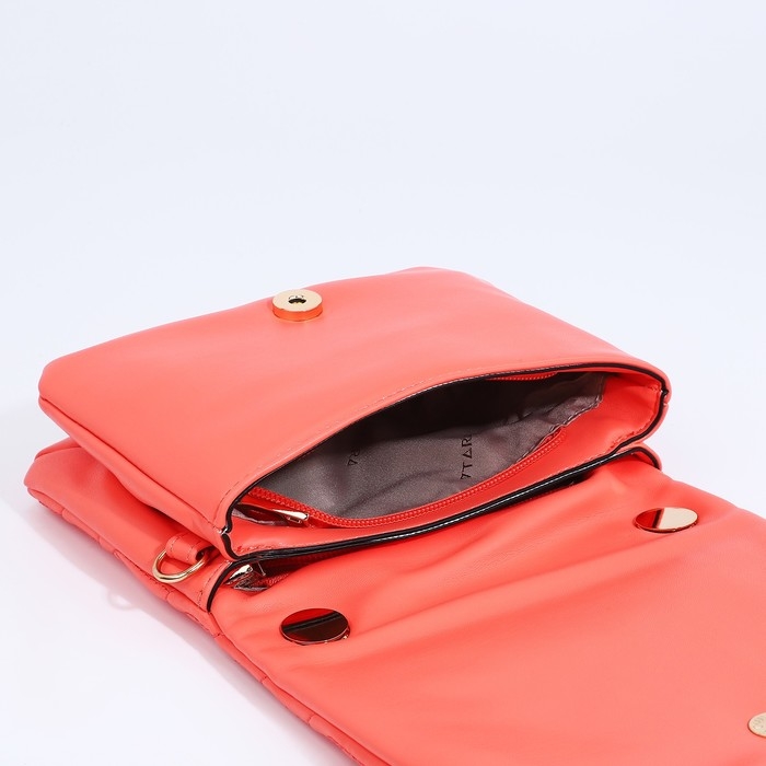 Сумка-мессенджер на магнитах, цвет коралловый Сумка-мессенджер на магнитах, цвет коралловый