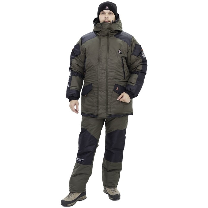 Костюм Костюм "ГОРКА Зимняя", taslan, размер 54, цвет хаки/чёрный