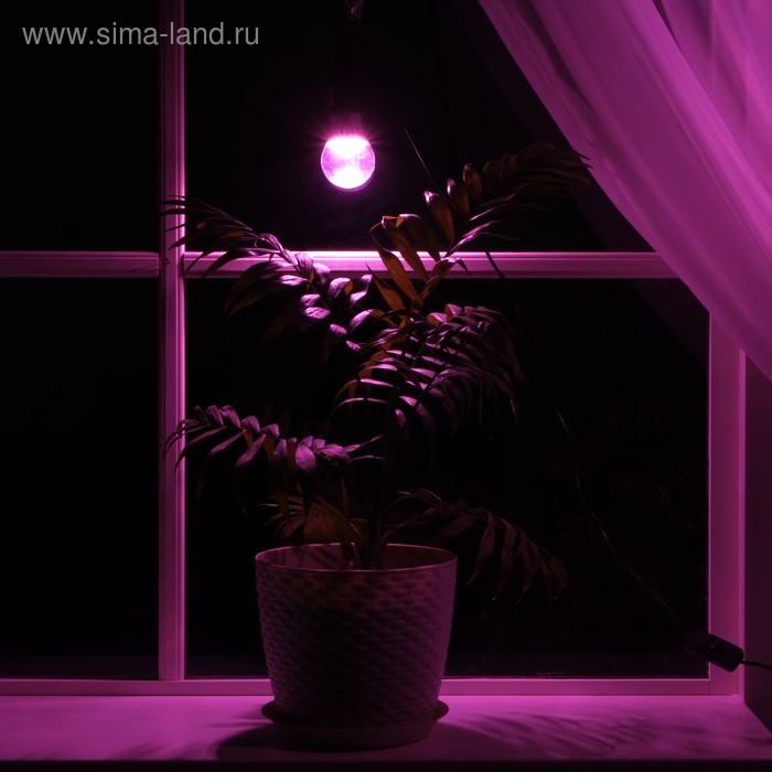 Светильник для растений 15 Вт, 12 мкмоль/с, провод 1,7 метра с выключателем, липучка на окно Светильник для растений 15 Вт, 12 мкмоль/с, провод 1,7 метра с выключателем, липучка на окно