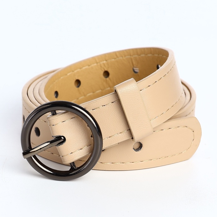 Ремень жен 03-01-03-01 Июнь13, 1,6*0,3*110 см, Люверсы, пряжка т-металл, 1 прокол, бежевый 1067008 Ремень жен 03-01-03-01 Июнь13, 1,6*0,3*110 см, Люверсы, пряжка т-металл, 1 прокол, бежевый 1067008