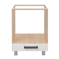 Шкаф наполный духовой Квадро, 600х526х826, Дуб сонома/Нубук Милк