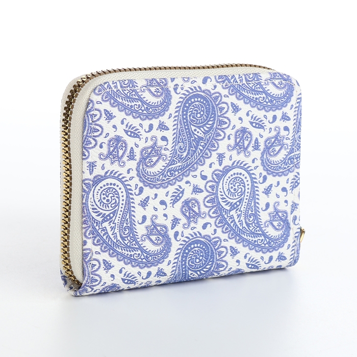 Кошелёк женский на молнии, цвет голубой Кошелёк женский на молнии, цвет голубой