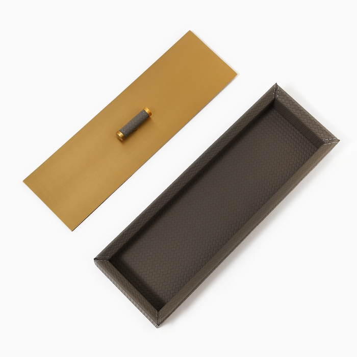 Шкатулка для украшений из экокожи, 30,4 х 10,4 см