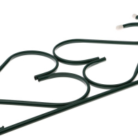 Ограждение декоративное, 51 &times; 320 см, 5 секций, с заглушками, металл, зелёное, &laquo;Дачный&raquo;