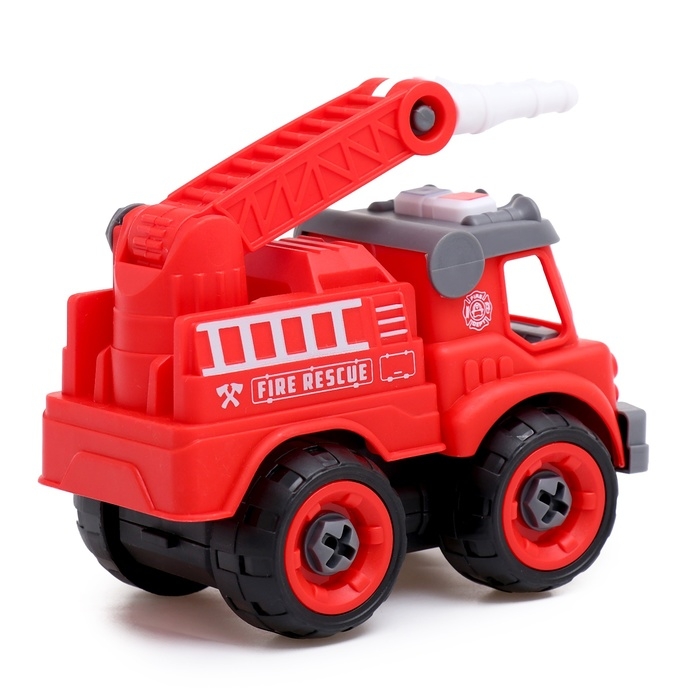 Конструктор винтовой &laquo;Пожарная машина&raquo;, с отвёрткой, 31 деталь