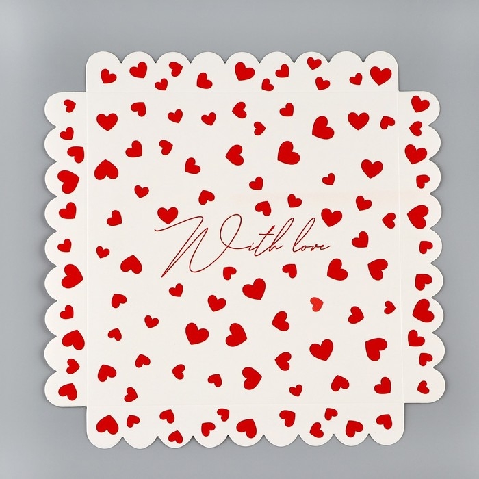 Коробка кондитерская, сундук, упаковка, With love, 20 х 20 х 20 см Коробка кондитерская, сундук, упаковка, With love, 20 х 20 х 20 см