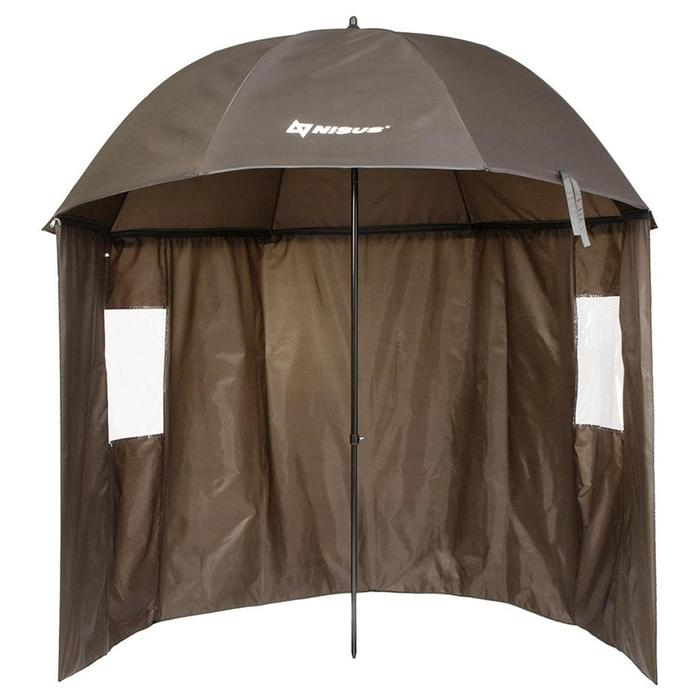 Зонт с тентом NISUS, диаметр 2.4 м, прямой, полузакрытый Зонт с тентом NISUS, диаметр 2.4 м, прямой, полузакрытый
