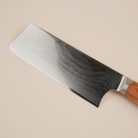 Нож кухонный SL Home «Оливия», топорик, лезвие 17,78 см, дамасская сталь, цвет коричневый Нож кухонный SL Home «Оливия», топорик, лезвие 17,78 см, дамасская сталь, цвет коричневый