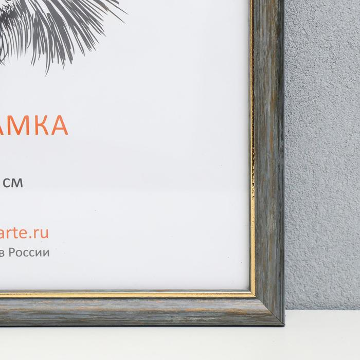 Фоторамка пластик 25х35 см, серый с золотом (пластиковый экран) Фоторамка пластик 25х35 см, серый с золотом (пластиковый экран)