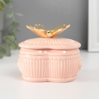 Шкатулка керамика "Бабочка прованс" розовая 8,5х9,3х8,5 см Шкатулка керамика "Бабочка прованс" розовая 8,5х9,3х8,5 см