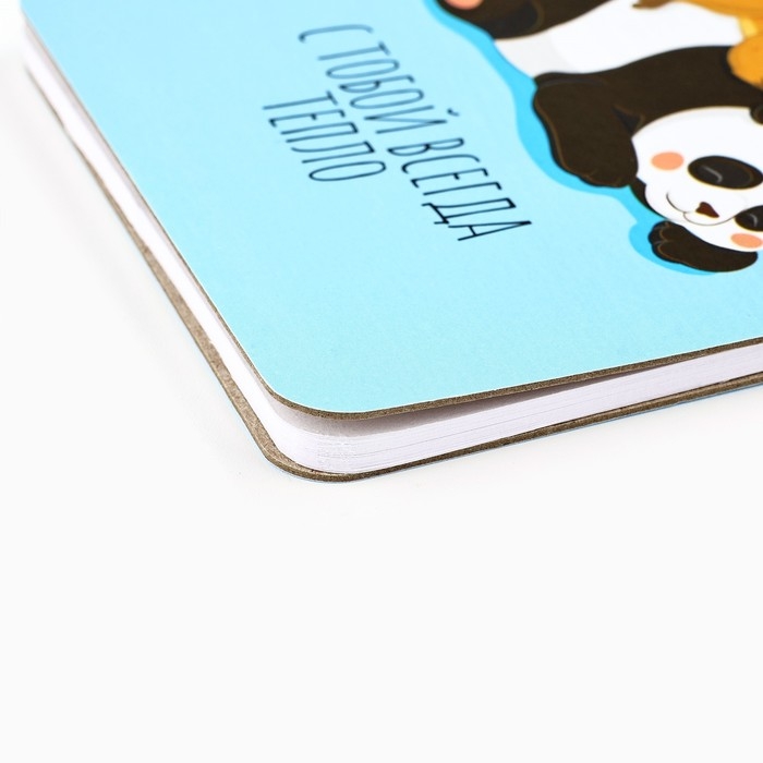 Блокнот А6, 40 листов на скошенном гребне. Белые листы. &laquo;Панда&raquo;