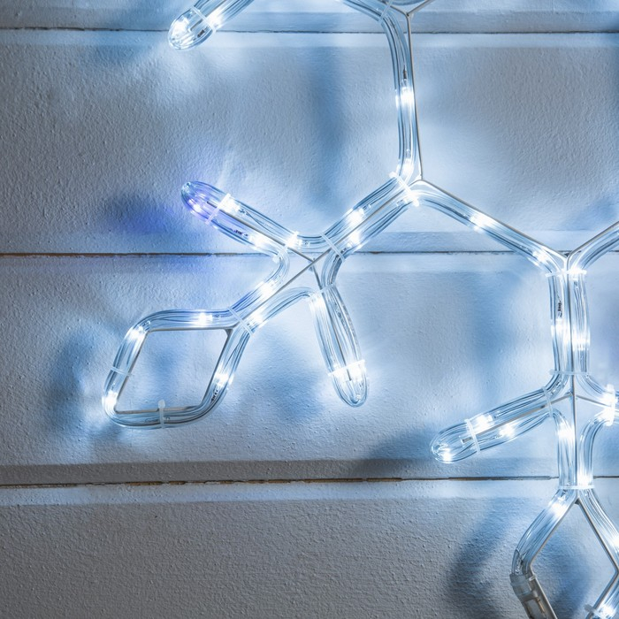 Светодиодная фигура «Снежинка», 65 см, дюралайт, 120 LED, 220 В, мерцание, свечение белый/синий Светодиодная фигура «Снежинка», 65 см, дюралайт, 120 LED, 220 В, мерцание, свечение белый/синий