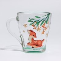 Новый год. Набор кружек стеклянных «Тепла и уюта!», 2 шт Новый год. Набор кружек стеклянных «Тепла и уюта!», 2 шт