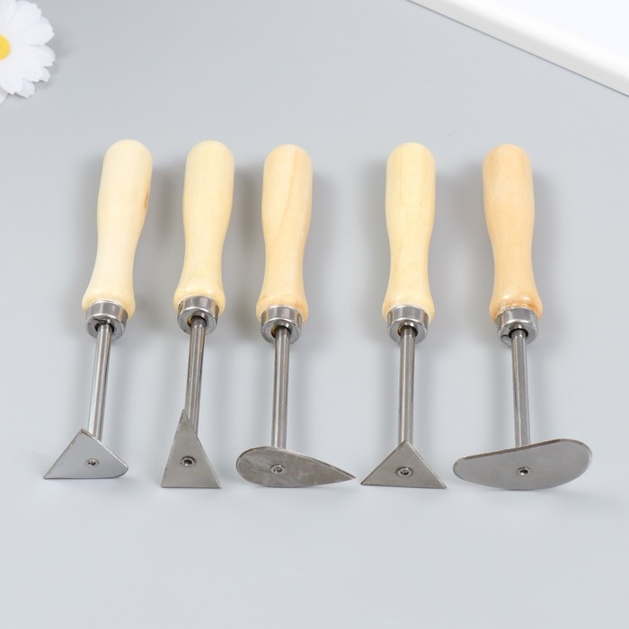 Инструмент для моделирования керамических изделий дерево, металл 18 см МИКС Инструмент для моделирования керамических изделий дерево, металл 18 см МИКС