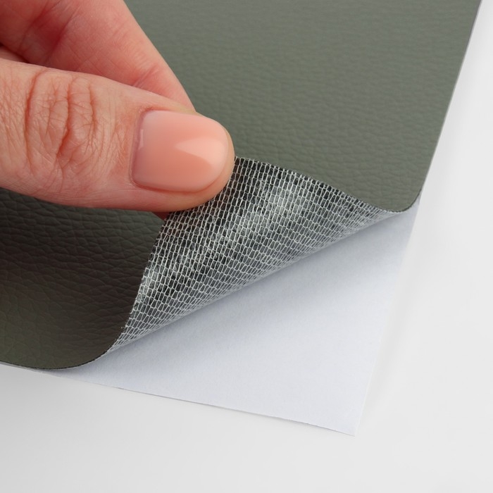 Искусственная кожа, с клеевой основой, 20 &times; 30 см, 0,5 мм, 3 шт, цвет серый