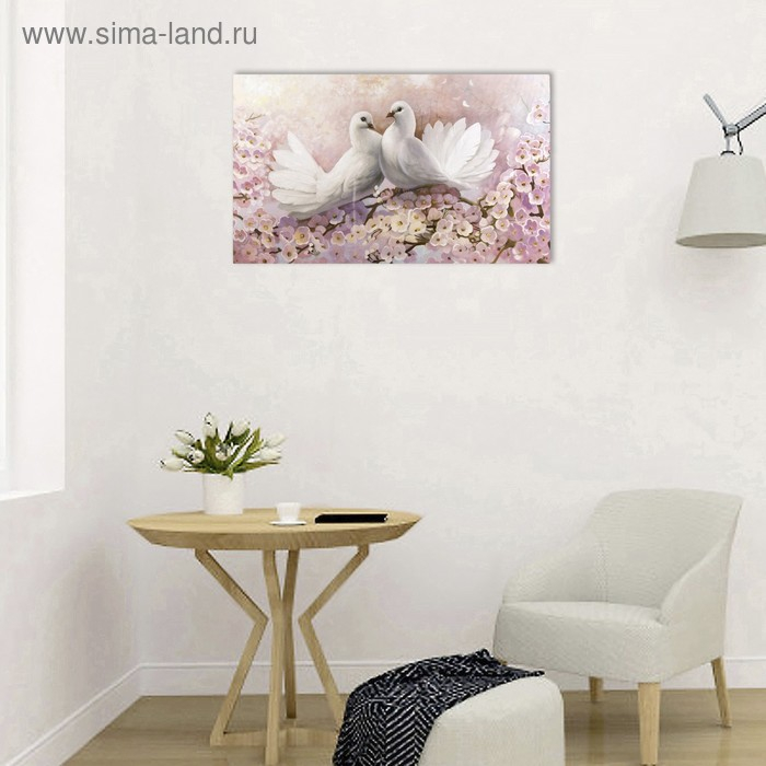 Картина на холсте "Красота птиц" 60*100 см