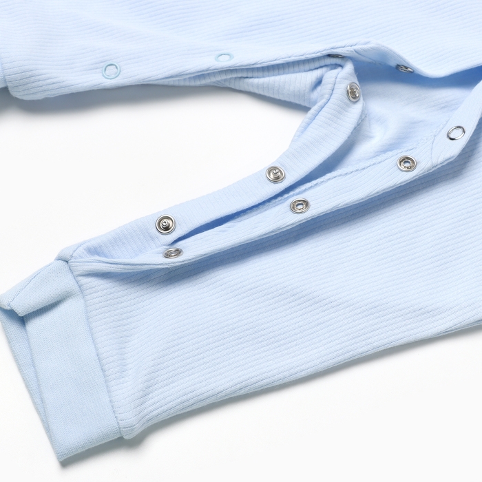 Комбинезон детский с открытыми ножками, цвет голубой, рост 68