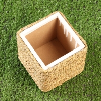 Кашпо "Эйра" коричневое, 10х10х9см Кашпо "Эйра" коричневое, 10х10х9см