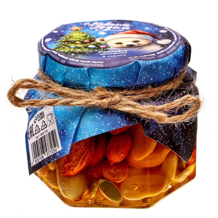 Ореховое ассорти Ореховое ассорти "С Новым годом !" в сосновом сиропе, 100 мл