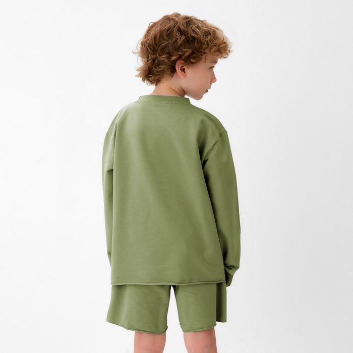 Футболка детская с дл.рукавом  KAFTAN, р. 32 (110-116 см), хаки