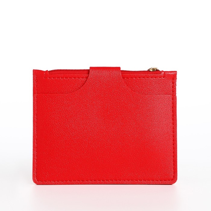 Картхолдер на кнопке, цвет красный