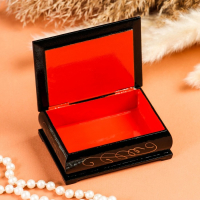 Шкатулка &laquo;Пионы в вазе&raquo;, 7,5&times;10 см, лаковая миниатюра