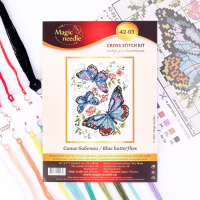 Набор для вышивания крестом &laquo;Синие бабочки&raquo;