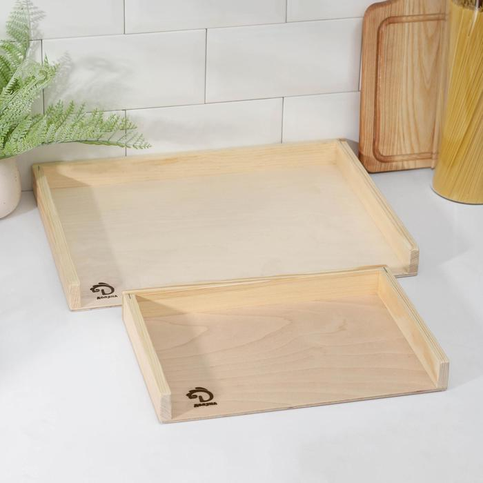 Доски для пельменей Доляна &laquo;Хозяюшка&raquo;, 2 шт: 40&times;30 см, 30&times;21 см, берёза