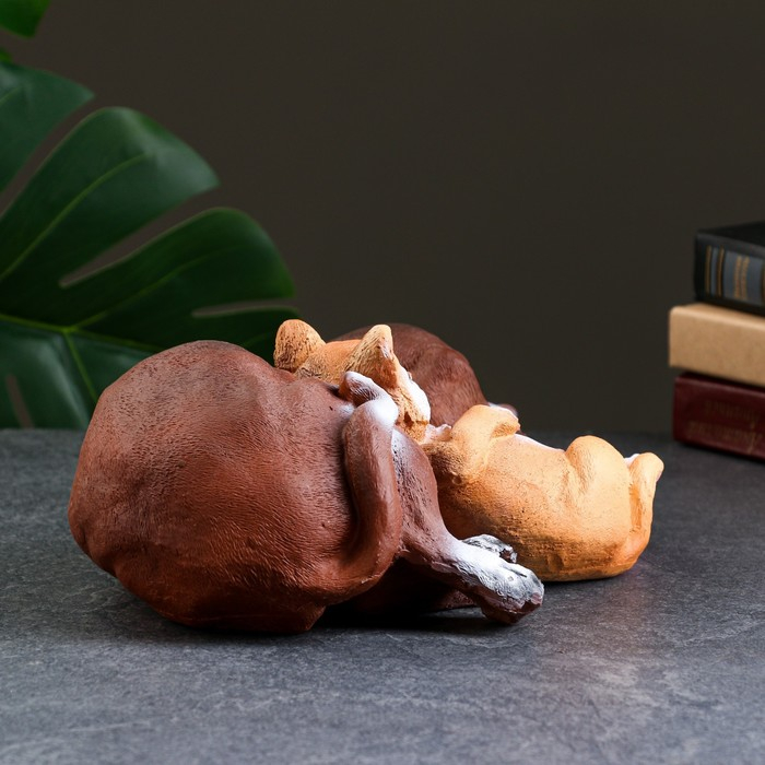 Садовая фигура Садовая фигура "Лучшие друзья" 23х27х11см, рыжий и коричневый