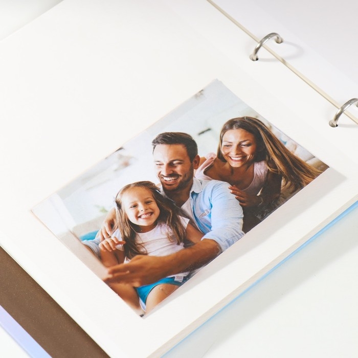 Фотоальбом на кольцах на 200 фото 6х9 см "Градиент" 3х22,7х23,5 см