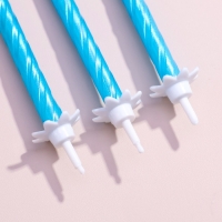 Свечи в торт "Спираль", 6 см, голубые, набор 10 шт Свечи в торт "Спираль", 6 см, голубые, набор 10 шт