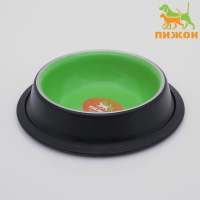 Миска с нескользящим основанием двухцветная универсальная, 225 мл, зеленая Миска с нескользящим основанием двухцветная универсальная, 225 мл, зеленая