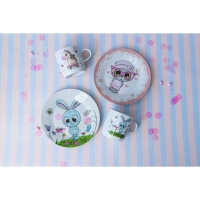 Тарелка керамическая Доляна «Котик», d=17,5 см, цвет белый Тарелка керамическая Доляна «Котик», d=17,5 см, цвет белый