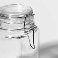Банка стеклянная для сыпучих продуктов Доляна «Квадрат», 300 мл, 5,5×11,5 см, с бугельным замком Банка стеклянная для сыпучих продуктов Доляна «Квадрат», 300 мл, 5,5×11,5 см, с бугельным замком