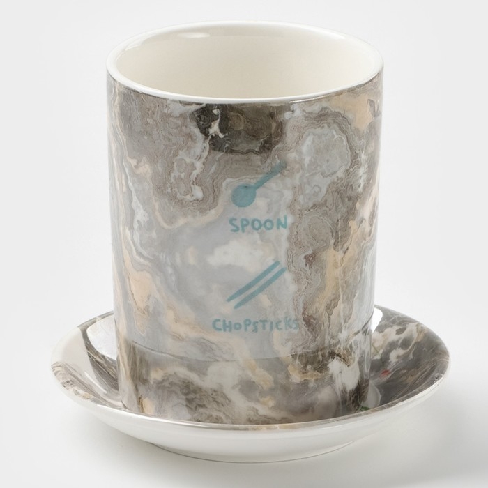 Подставка керамическая для столовых приборов &laquo;Вилка-ложка&raquo;, 13,5&times;13,5&times;12,5 см