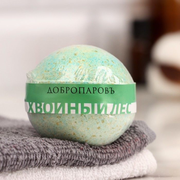 Бомбочка для ванны с морской солью "Хвойный лес" 110 г Добропаровъ