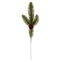 Декор &laquo;Веточка ели с шишкой&raquo;, набор 4 шт., размер 1 шт. &mdash; 28 см