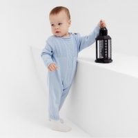 Комбинезон детский вязаный MINAKU, рост 74-80, цвет голубой