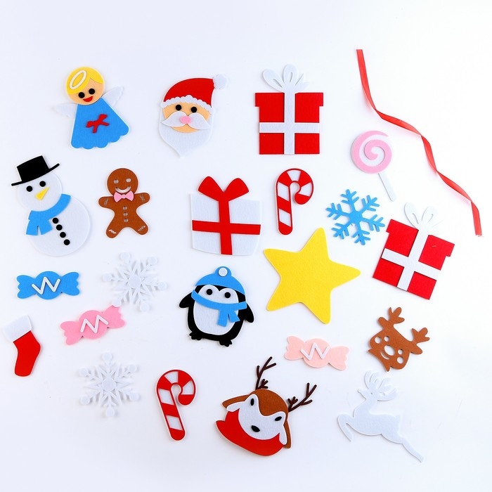 Набор для творчества &laquo;Ёлочка с подарками и сладостями&raquo; украшения на липучках