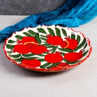 Ляган Риштанская Керамика "Гранат", 32 см, рифлённый Ляган Риштанская Керамика "Гранат", 32 см, рифлённый