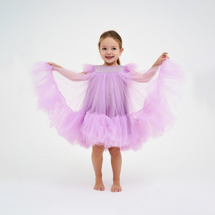 Платье детское с пышной юбкой KAFTAN, рост 86-92, лиловый