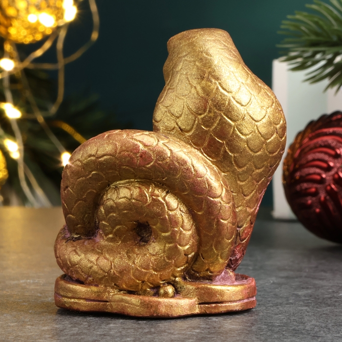 Фигура Фигура "Змея Инь-Ян" бордовый с позолотой, 6х5х4см