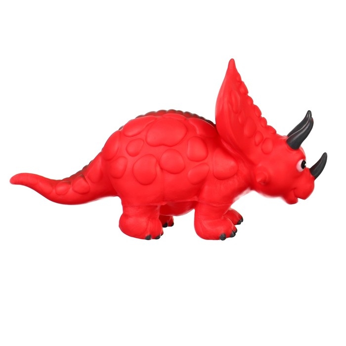 Резиновая игрушка для ванны &laquo;Динозавр: Трицератопс&raquo;, 24 см, с пищалкой, Крошка Я