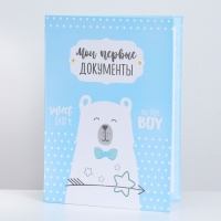 Папка для свидетельства о рождении для мальчика «Мишка», А4 Папка для свидетельства о рождении для мальчика «Мишка», А4