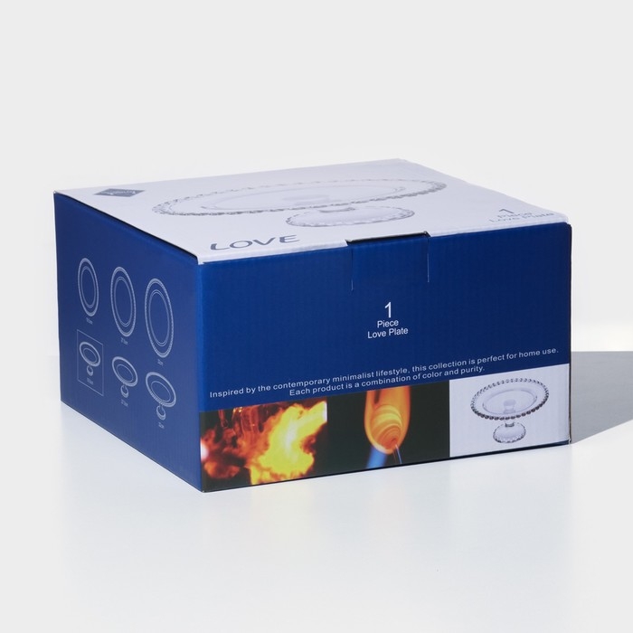 Подставка для пирожных стеклянная &laquo;Розе&raquo;, 19,5&times;10 см