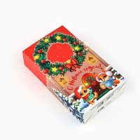 Коробка новогодняя складная &laquo;Новогодний домик&raquo; 12.3 х 21 х 5.3 см, Новый год