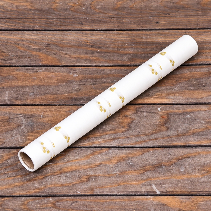 Бумага силиконизированная &laquo;Бусинки&raquo; золото, 0,38 х 5 м