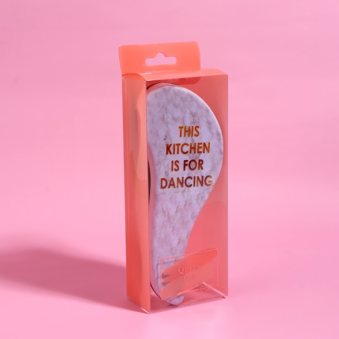 Расчёска массажная &laquo;Мрамор&raquo;, 6,5 &times; 18,5 см, PVC коробка, рисунок МИКС