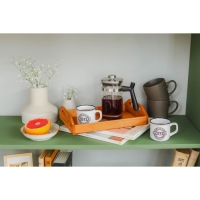 Поднос деревянный с декором, с покрытием, 30&times;20&times;6,5 см, сосна